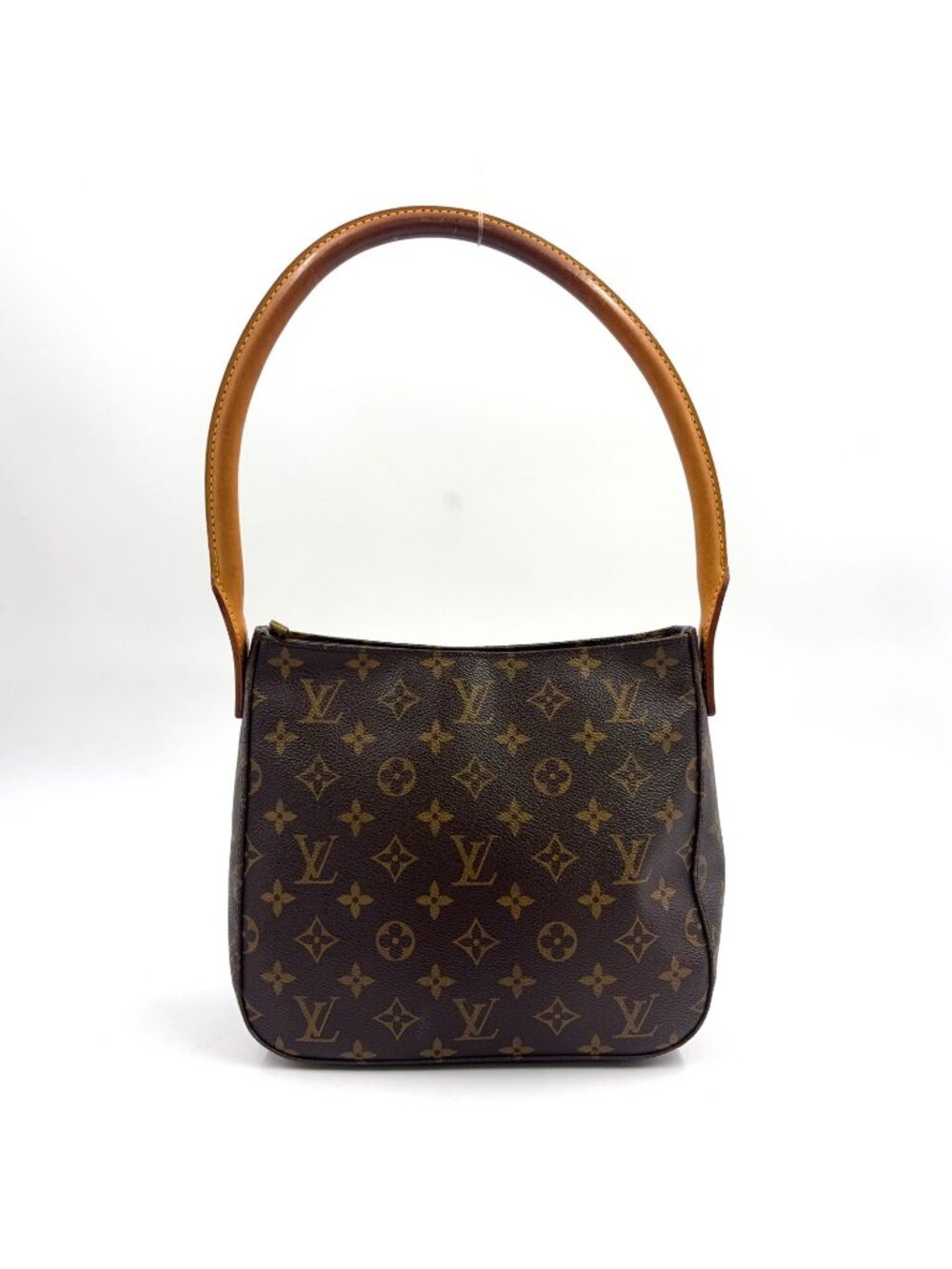 Louis Vuitton Looping MM Monogram Leather Brown Light Handbag Gold